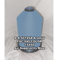 A-A-50195A Aramid Thread, Tex 415, Size 3500, Color Air Superiority Blue 15450 
