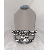 A-A-50195A Aramid Thread, Tex 277, Size 2400, Color Aircraft Gray 16473 