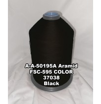 A-A-50195A Aramid Thread, Tex 554, Size 4200, Color Black 37038