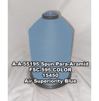 A-A-55195 Spun Para-Aramid Thread, Tex 30/5, Size 90, Color Air Superiority Blue 15450 