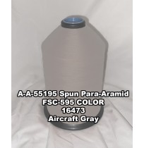 A-A-55195 Spun Para-Aramid Thread, Tex 30/5, Size 90, Color Aircraft Gray 16473 