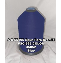 A-A-55195 Spun Para-Aramid Thread, Tex 30/4, Size 70, Color Blue 35052 