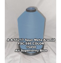 A-A-55217A Spun Meta-Aramid Thread, Tex 30/3, Size 50, Color Air Superiority Blue 15450 