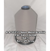 A-A-55217A Spun Meta-Aramid Thread, Tex 24/4, Size 70, Color Aircraft Gray 16473 