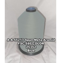 A-A-55217A Spun Meta-Aramid Thread, Tex 30/3, Size 50, Color Blue 25352 
