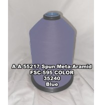 A-A-55217A Spun Meta-Aramid Thread, Tex 45/2, Size 24, Color Blue 35240 