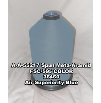 A-A-55217A Spun Meta-Aramid Thread, Tex 45/2, Size 24, Color Air Superiority Blue 35450 