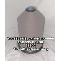 A-A-55217A Spun Meta-Aramid Thread, Tex 45/2, Size 24, Color Aircraft Exterior Gray 36300