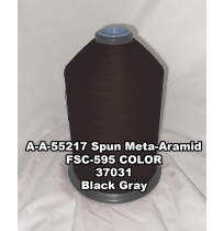A-A-55217A Spun Meta-Aramid Thread, Tex 45/2, Size 24, Color Black Gray 37031 