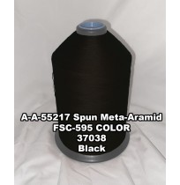 A-A-55217A Spun Meta-Aramid Thread, Tex 45/2, Size 24, Color Black 37038