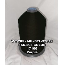 V-T-285F Polyester Thread, Type I, Tex 69, Size E, Color Black 17100 