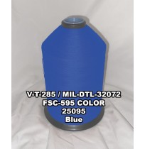 MIL-DTL-32072 Polyester Thread, Type I, Tex 69, Size E, Color Blue 25095 