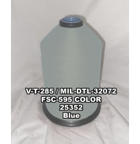 MIL-DTL-32072 Polyester Thread, Type II, Tex 346, Size 5/C, Color Blue 25352 