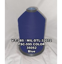 MIL-DTL-32072 Polyester Thread, Type II, Tex 46, Size B, Color Blue 35052 