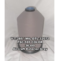 V-T-285F Polyester Thread, Type II, Tex 138, Size FF, Color Aircraft Exterior Gray 36300